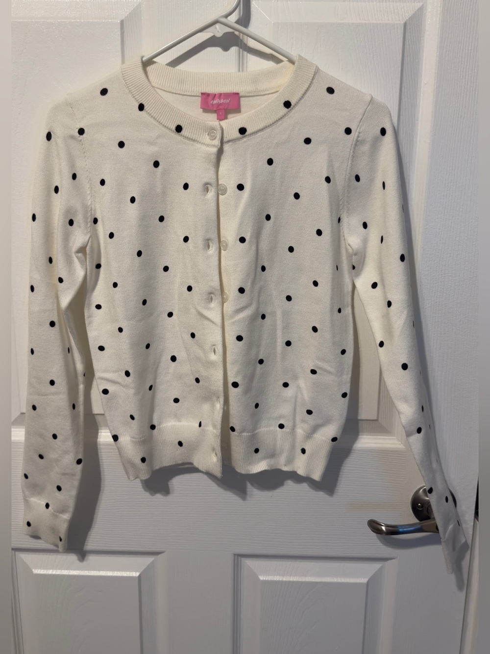 Edikted White Polka Dot Cardigan